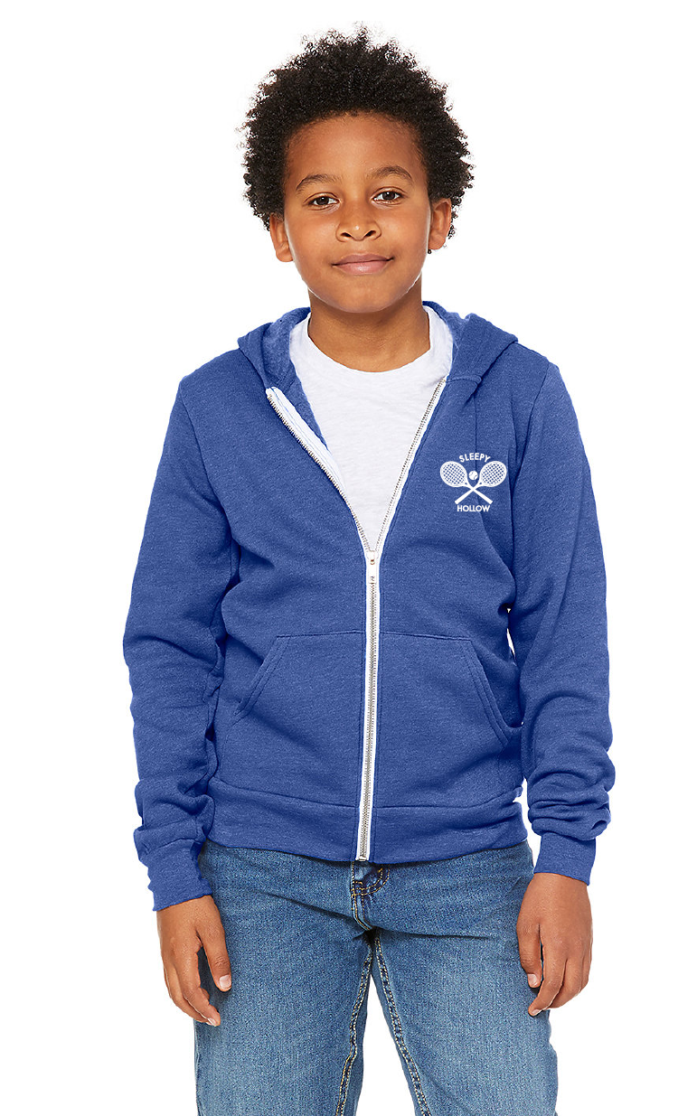 SH TENNIS - ROYAL FULL-ZIP HOODIE (YOUTH & ADULT)