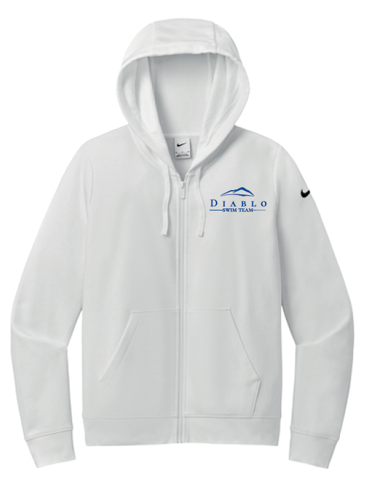 DIABLO - NIKE LADIES FULL-ZIP CLUB FLEECE HOODIE (2 COLOR OPTIONS)