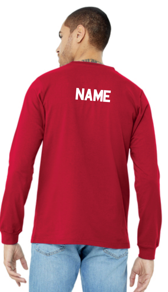 CAMPO - Long Sleeve T-shirt with Last Name (Red or White)
