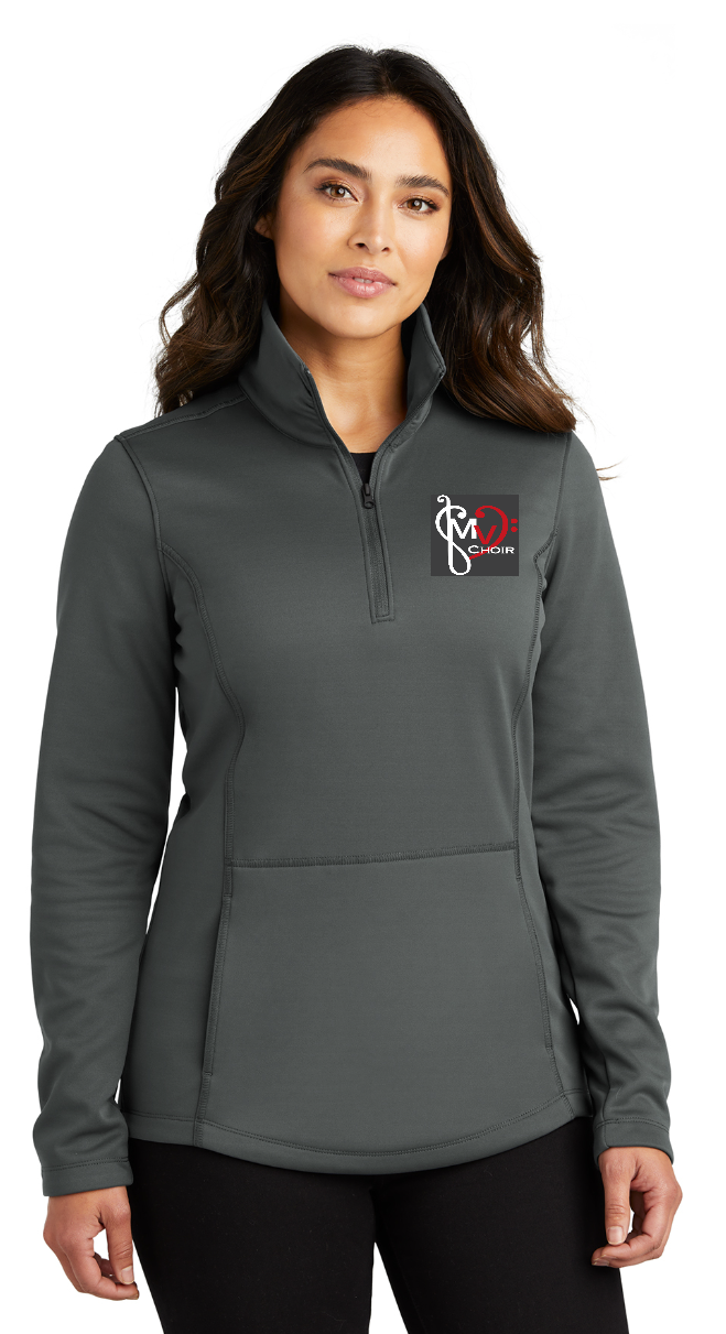 Monte Vista Choir - Ladies 1/4 Zip Fleece (Black or Dk. Heather Grey)