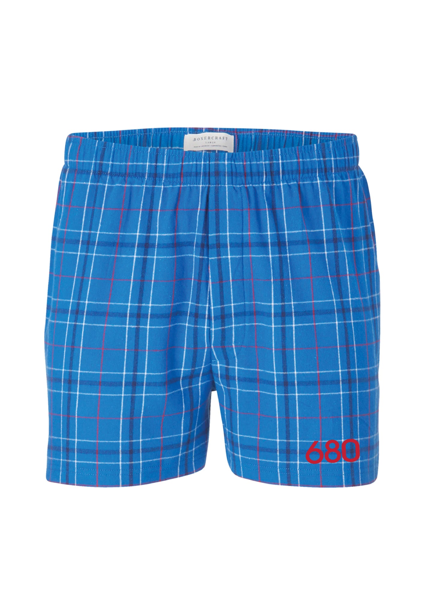 680 MENS Flannel Shorts BlueAquaGear