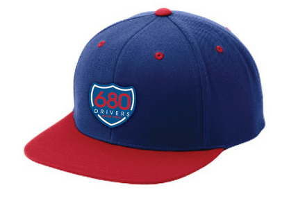 680 - 3D SHIELD PATCH FLAT BILL TRUCKER HAT (2 Options)